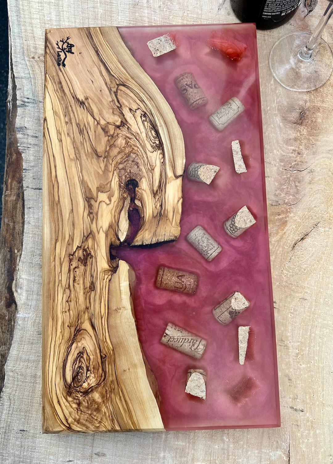 Olive Wood and Epoxy Charcuterie Board Etsy