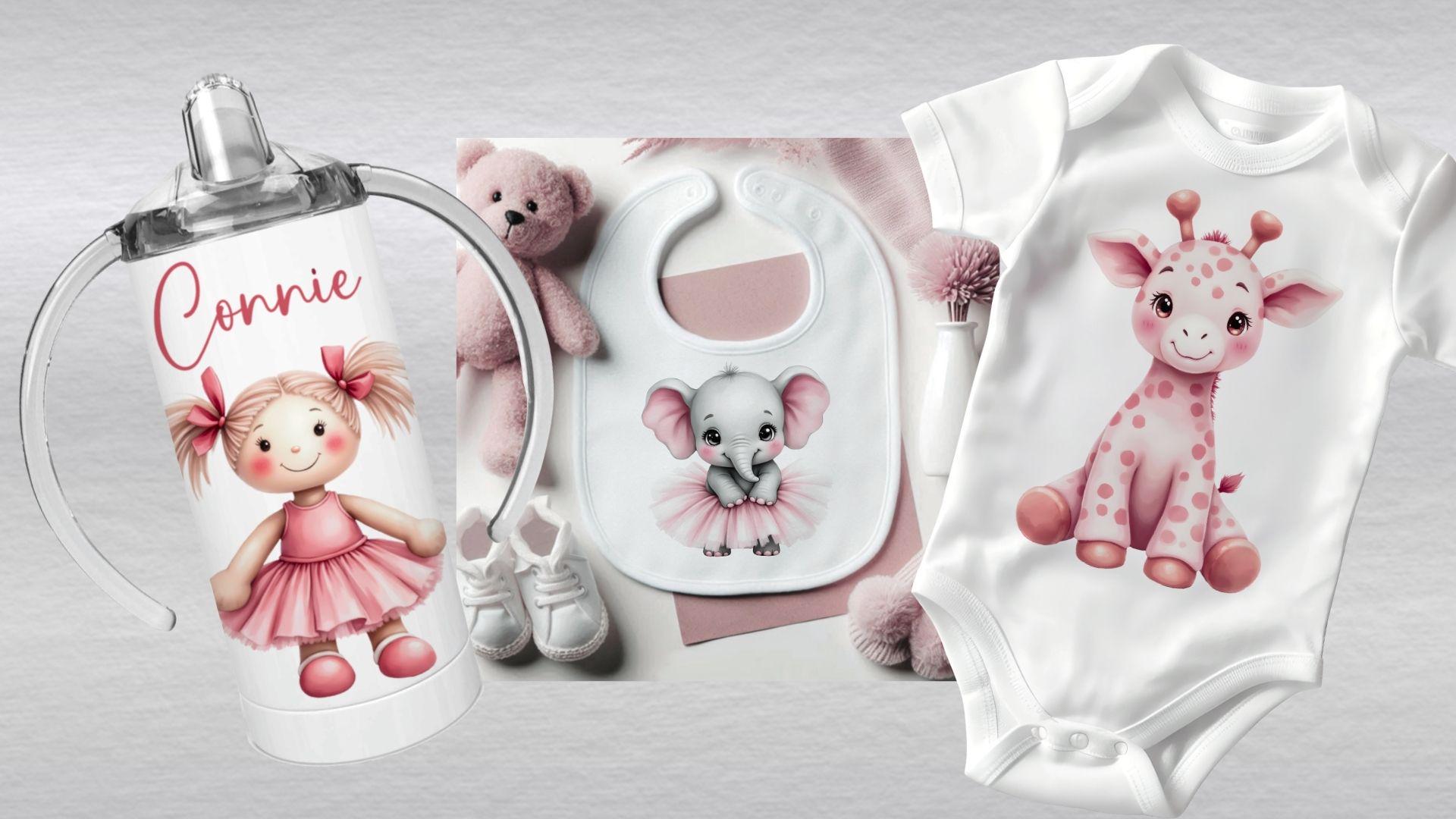 Baby Girl Clipart Bundle 15 Pngs Cute Newborn Sleeping Baby ...
