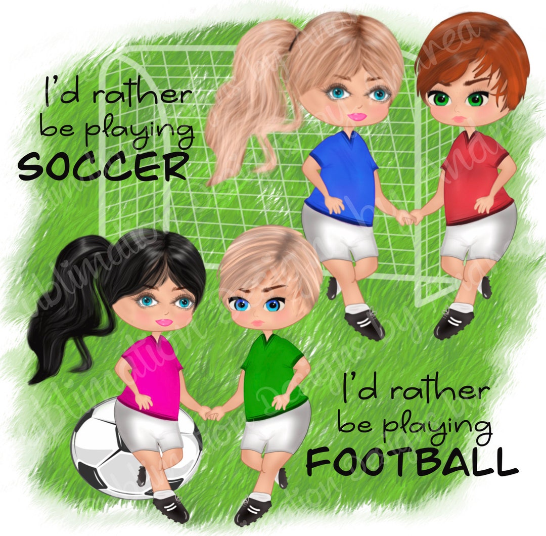 Football, Soccer Chibi Dolls, 24 Dolls, Hair and Eye Colour Options, 6 ...