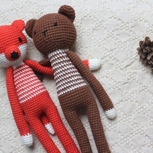 Oleg the bear crochet amigurumi style bear/ forest animal/ crochet stuffed animal/ baby toy/ crochet teddy bear/ image 3