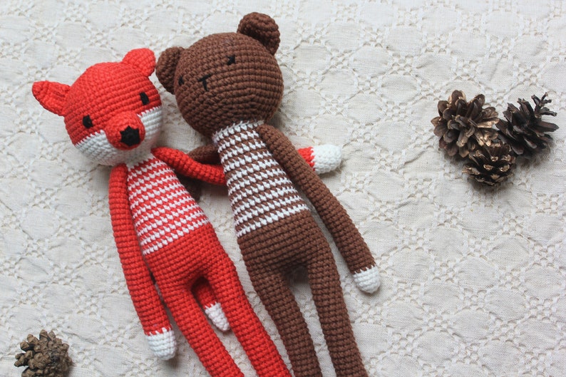 Oleg the bear crochet amigurumi style bear/ forest animal/ crochet stuffed animal/ baby toy/ crochet teddy bear/ image 3