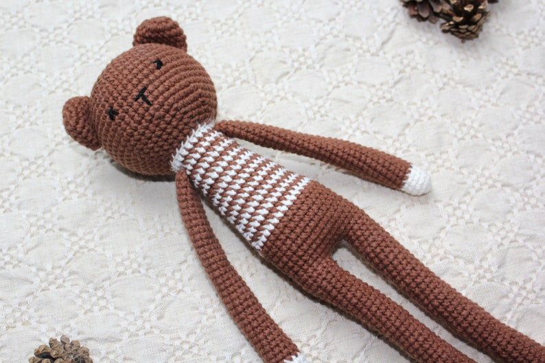 Oleg the bear crochet amigurumi style bear/ forest animal/ crochet stuffed animal/ baby toy/ crochet teddy bear/ image 5