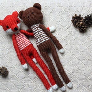 Oleg the bear crochet amigurumi style bear/ forest animal/ crochet stuffed animal/ baby toy/ crochet teddy bear/ image 2