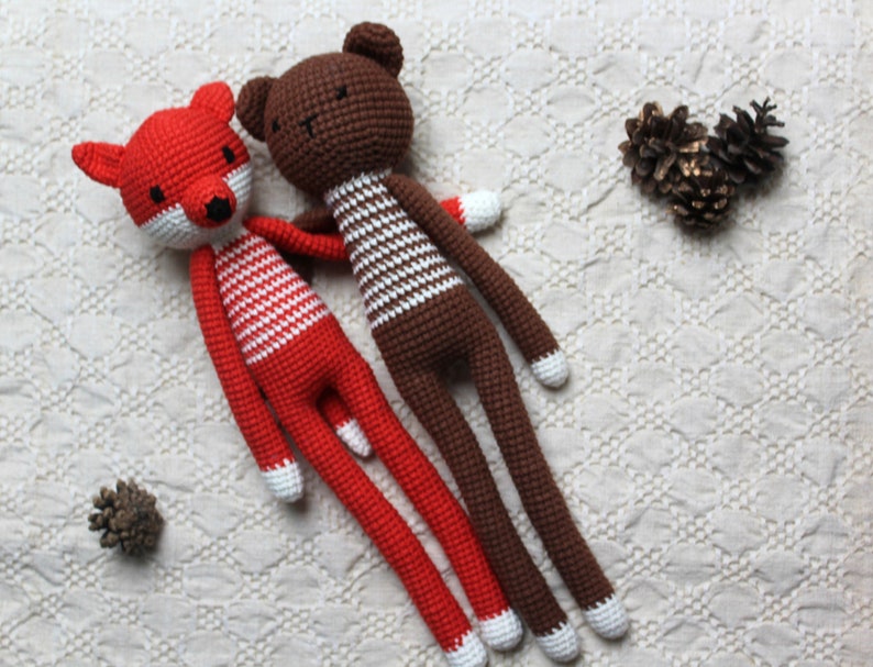 Oleg the bear crochet amigurumi style bear/ forest animal/ crochet stuffed animal/ baby toy/ crochet teddy bear/ image 2