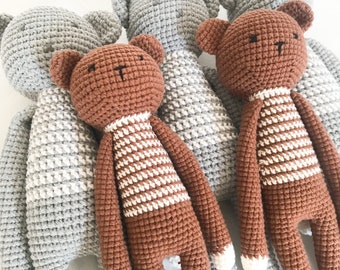 Ben the bear / crochet amigurumi teddy bear / crochet animal / teddy bear / baby toy / sleeping toy