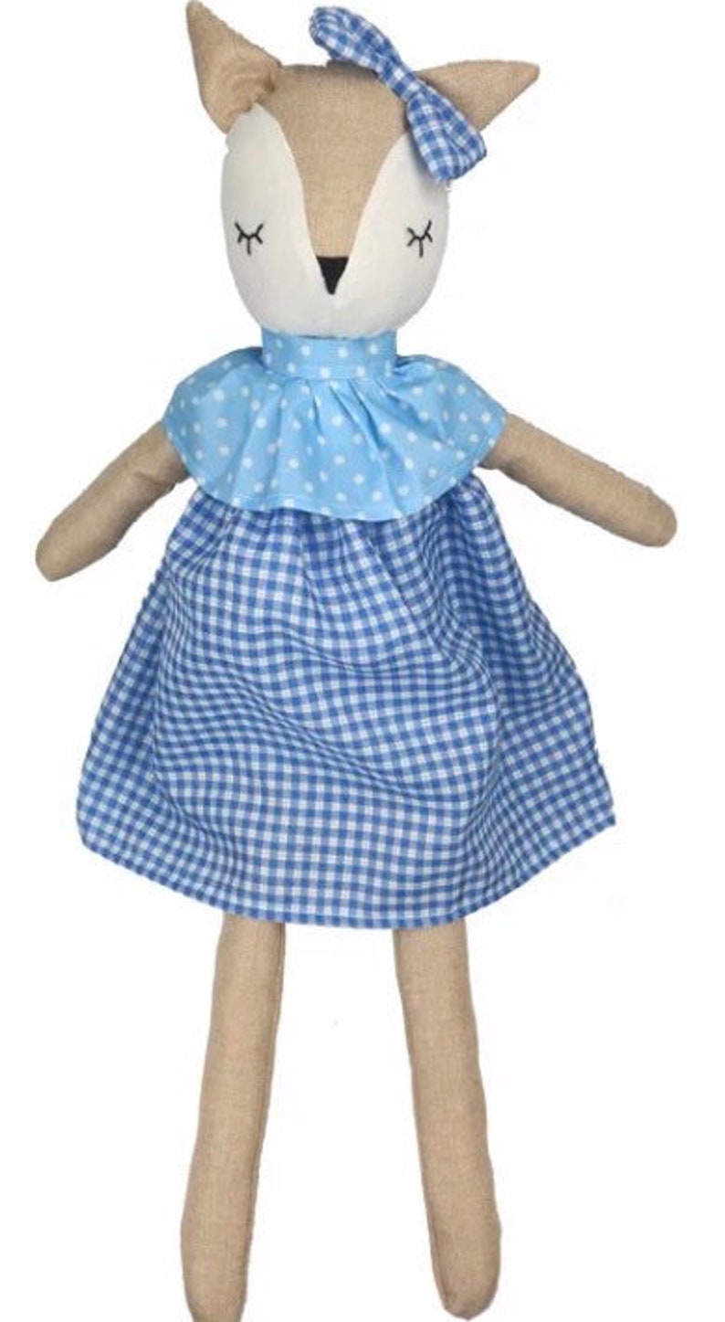 Heidi & Helena stuffed cotton cute deer doll blue or pink 60 cm/ stuffed animal/ baby gift image 9