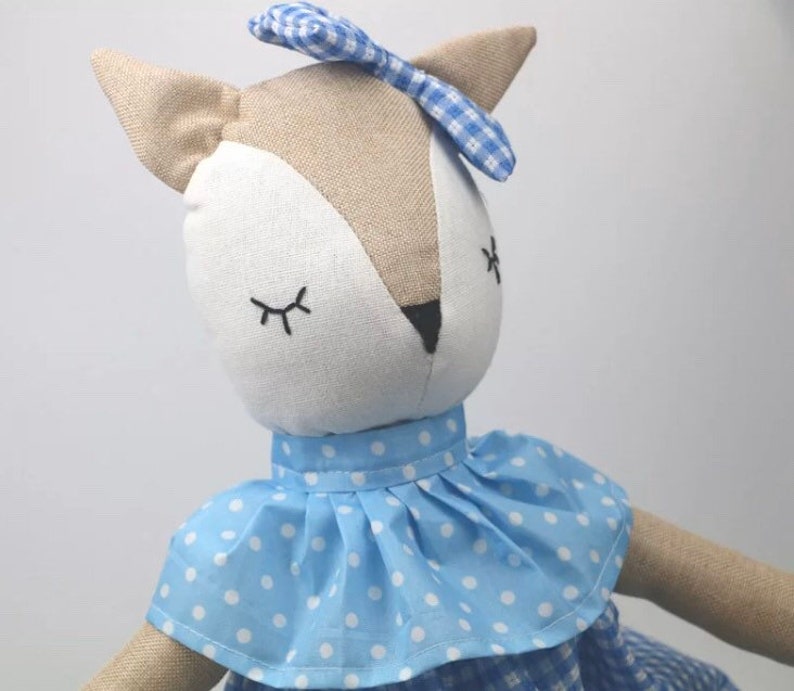 Heidi & Helena stuffed cotton cute deer doll blue or pink 60 cm/ stuffed animal/ baby gift image 2