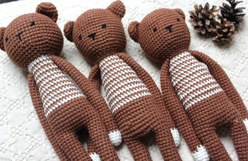 Oleg the bear crochet amigurumi style bear/ forest animal/ crochet stuffed animal/ baby toy/ crochet teddy bear/ image 7