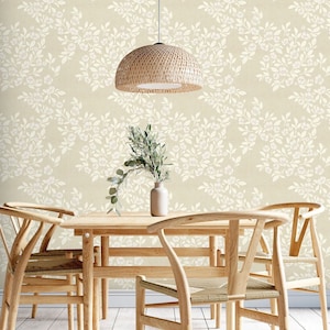 Floral wallpaper vintage watercolor flowers Peel and stick removable or Traditional wallpaper