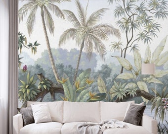 Tropical Wall Mural Etsy