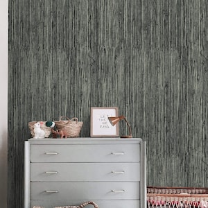 Faux grasscloth wallpaper rattan wall paper Peel and stick removable or Traditional textured accent wallpaper