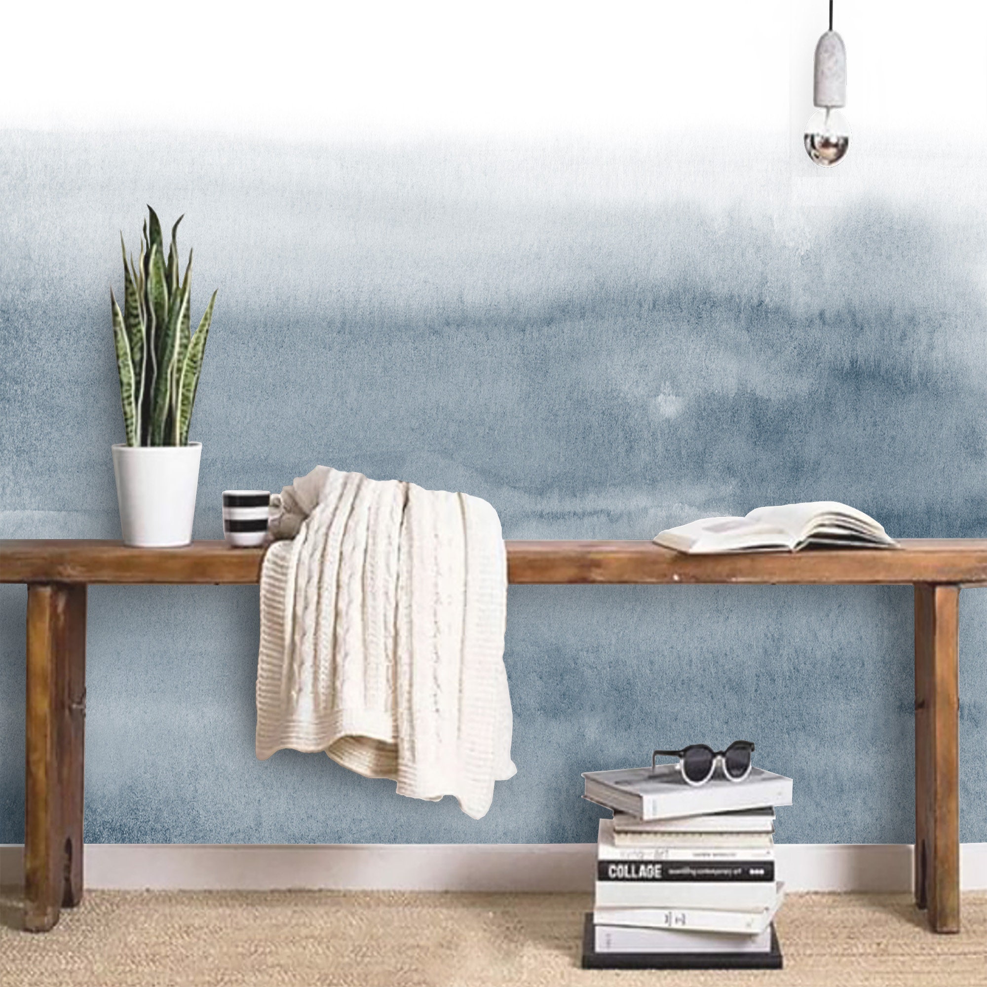 Abstract Wallpaper Peel and Stick Watercolor Wall Mural Self Etsy