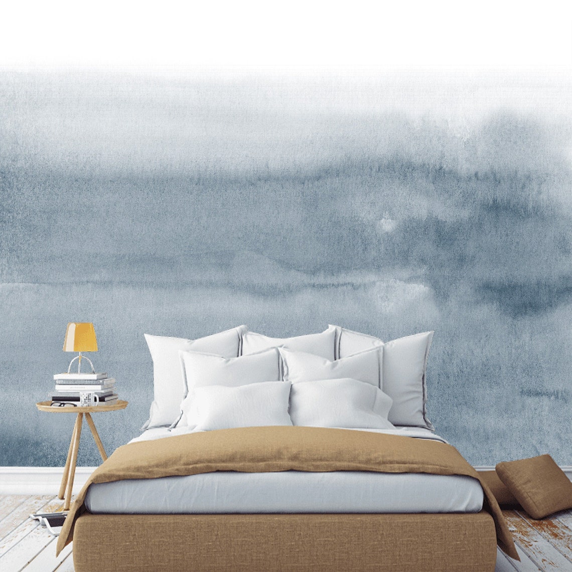 Abstract Wallpaper Peel and Stick Watercolor Wall Mural Self Etsy