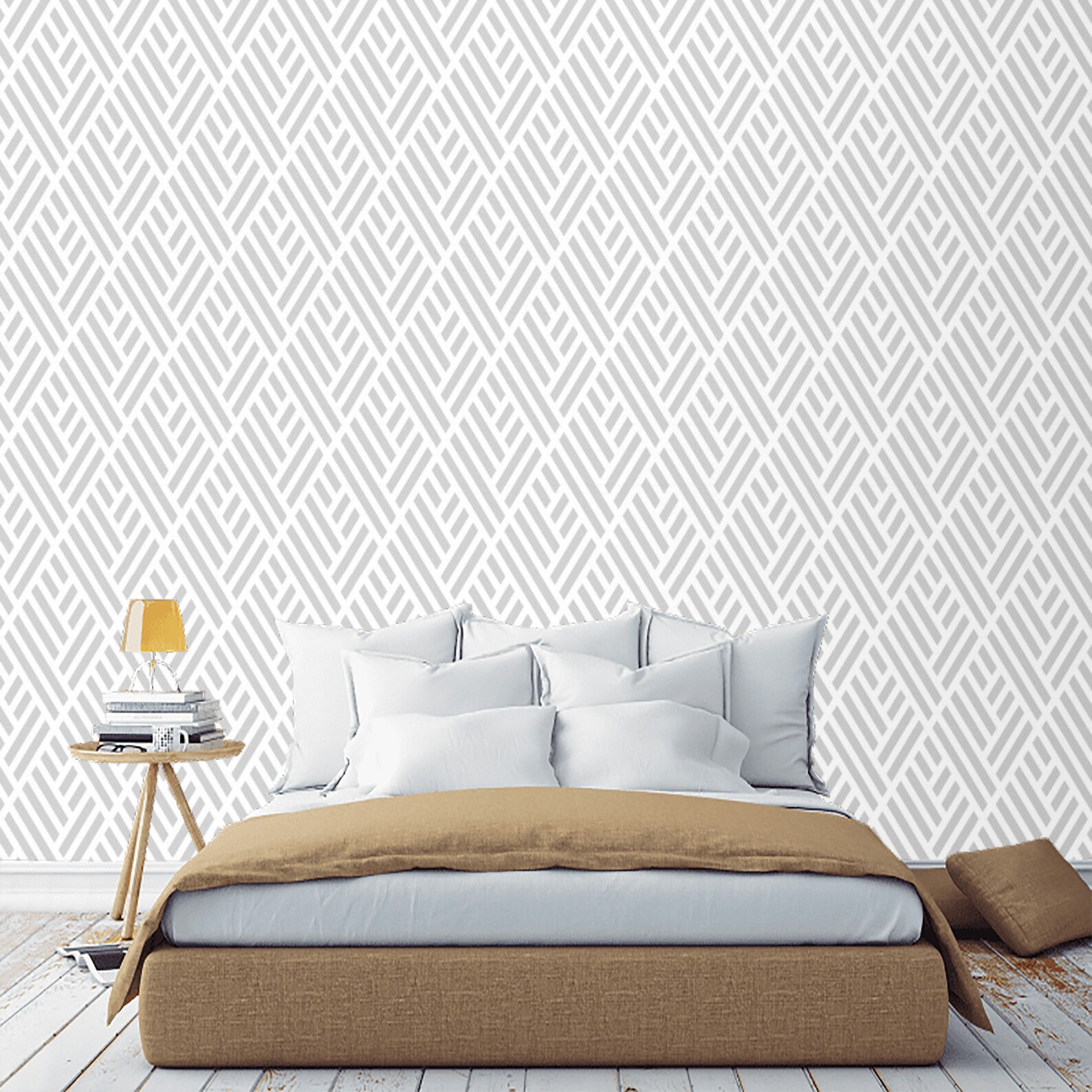 Wallpaper Minimalist Peel and stick Geometric Removable | Etsy