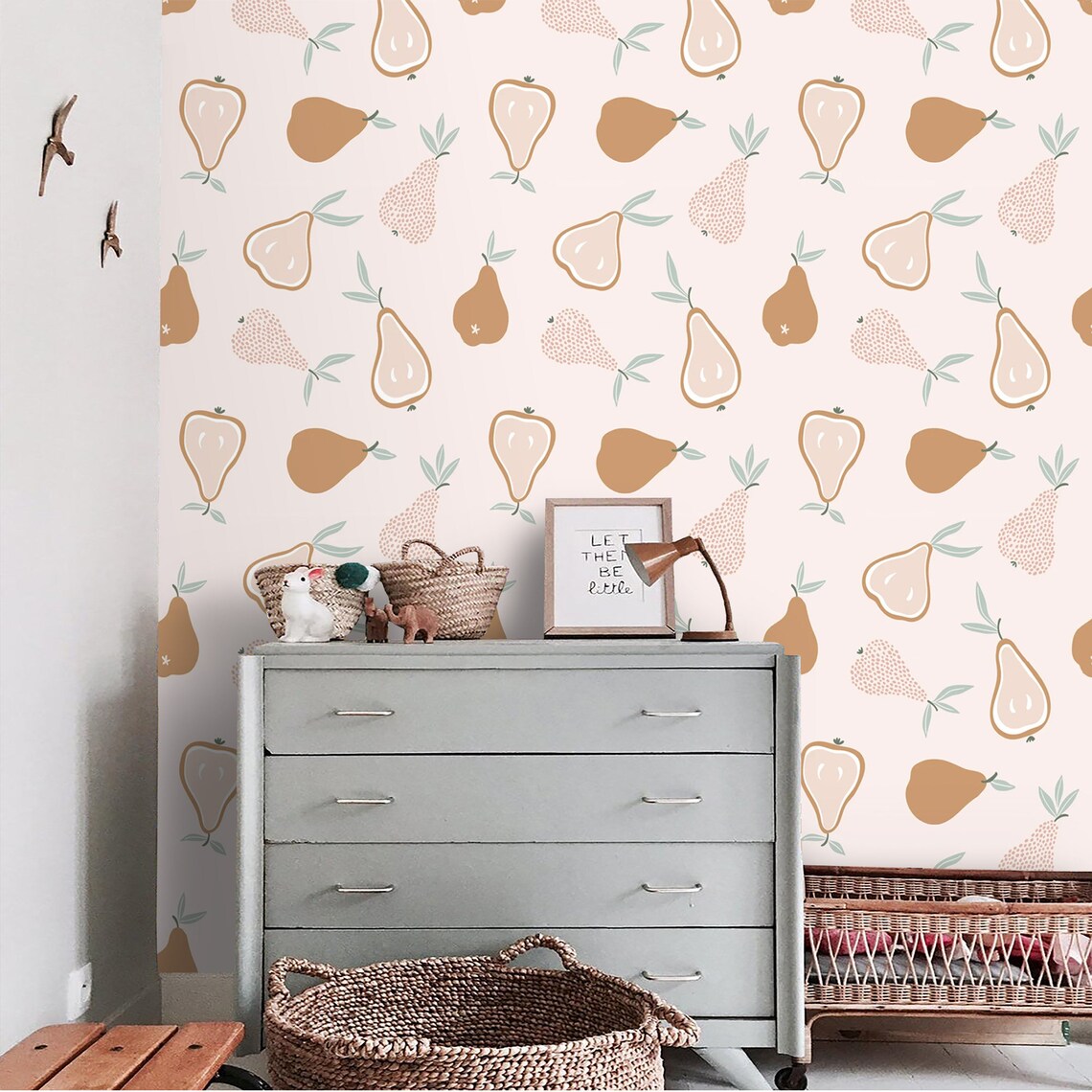 Fruit Wallpaper Pears Peel and stick Removable Wall Paper | Etsy