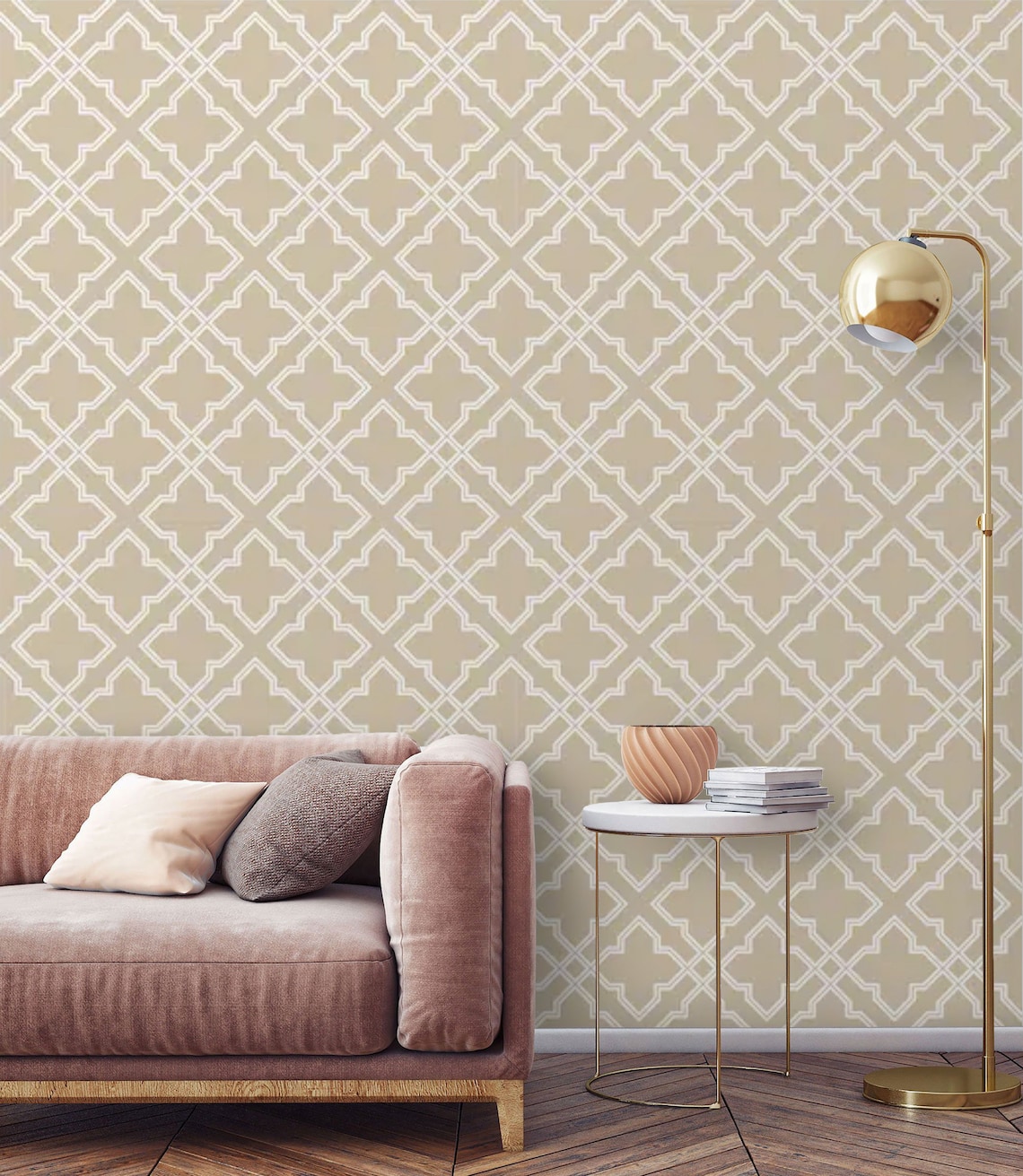 Peel and Stick Wallpaper Neutral Tones Minimalist Simple Wall | Etsy