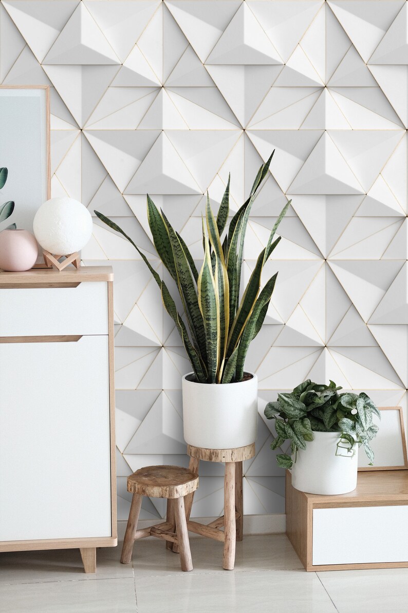 Peel and stick Geometric 3d Wallpaper Removable Self Adhesive | Etsy