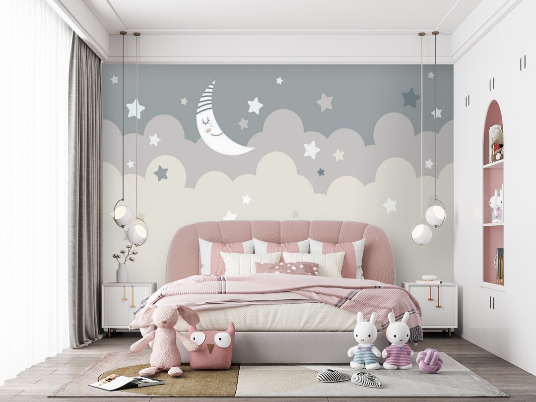 Nursery Wallpaper Neutral Wall Mural Peel and Stick Removable - Etsy