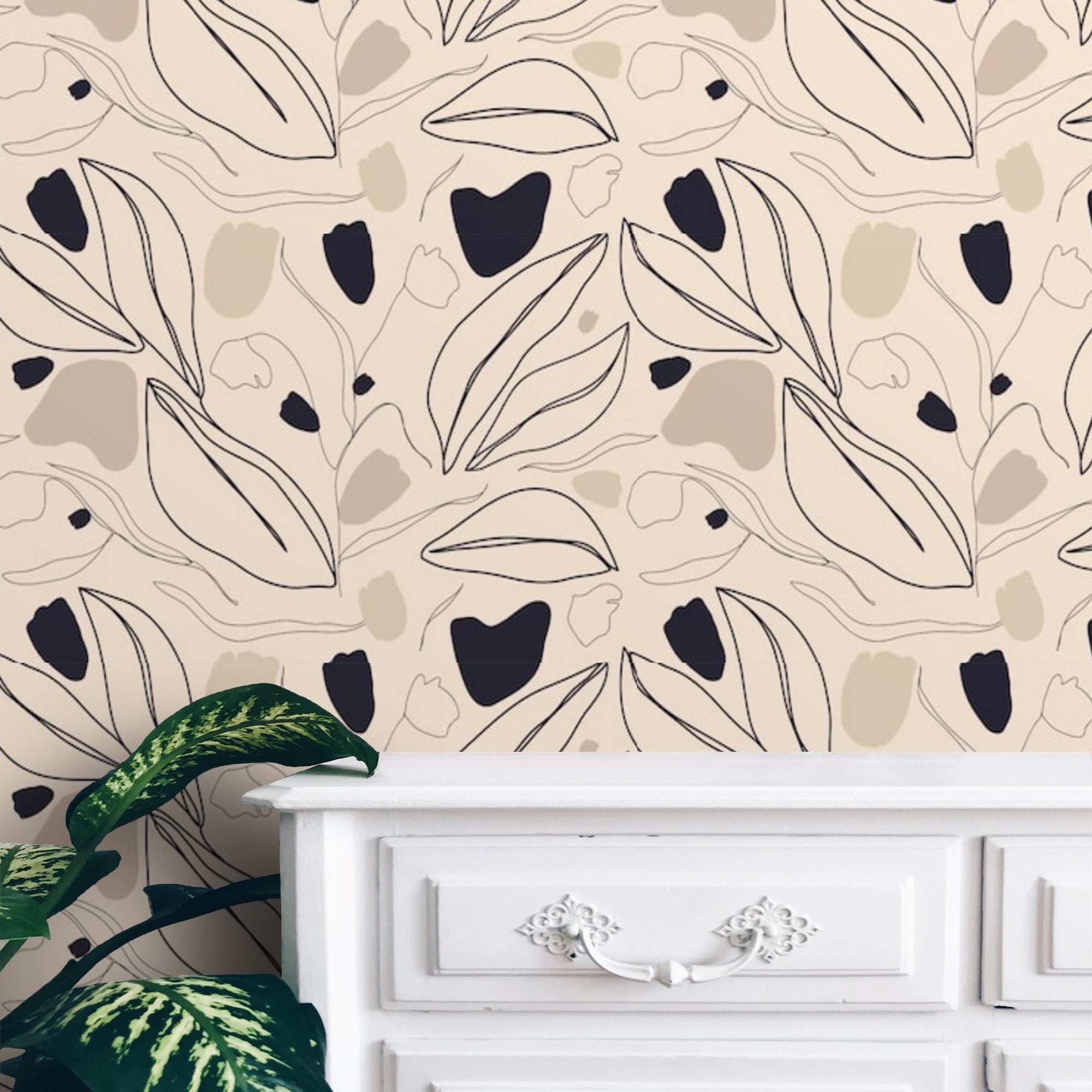 Wallpaper Peel and Stick Abstract Modern Design Wallpaper Etsy