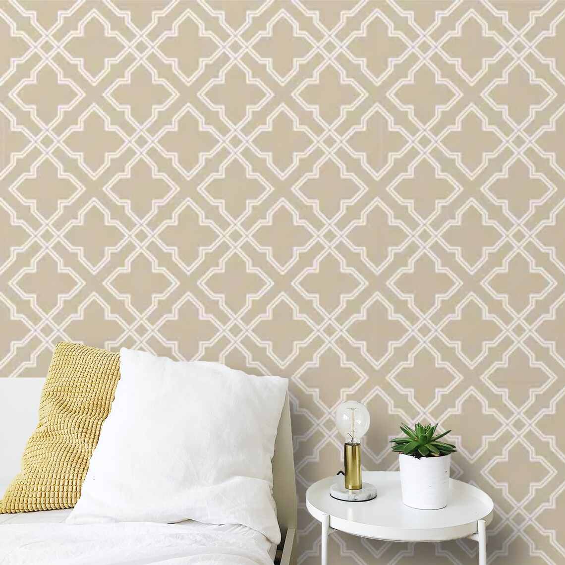 Peel and Stick Wallpaper Neutral Tones Minimalist Simple Wall | Etsy