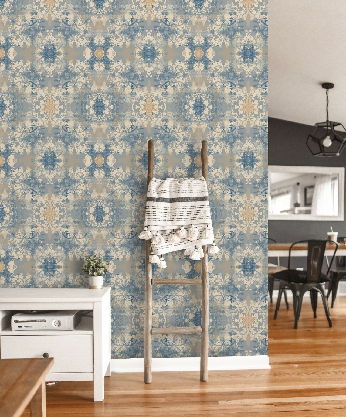 Damask Vintage Wallpaper Peel and Stick Self Adhesive or Etsy