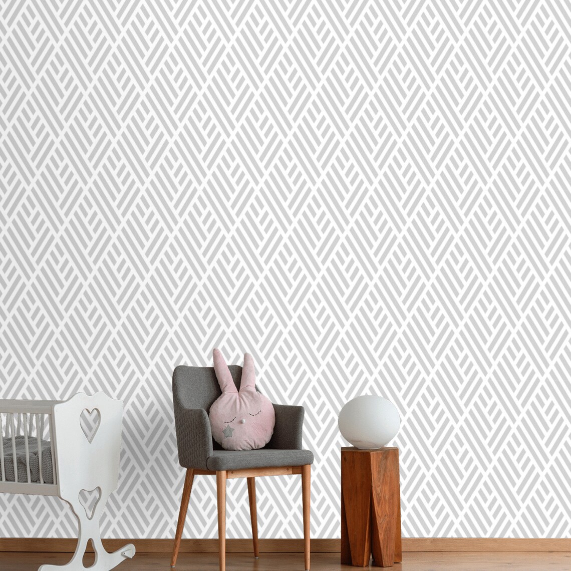 Wallpaper Minimalist Peel and stick Geometric Removable | Etsy
