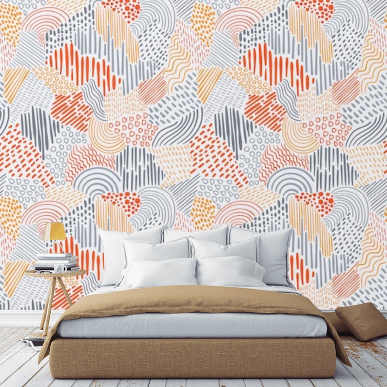 Peel and Stick Abstract Modern Wallpaper Removable Self | Etsy