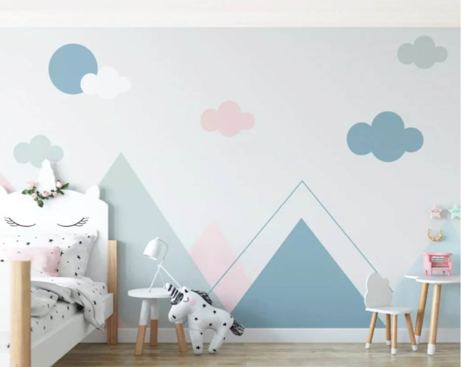 Peel and stick Nursery Wallpaper Mural Removable Self Adhesive | Etsy