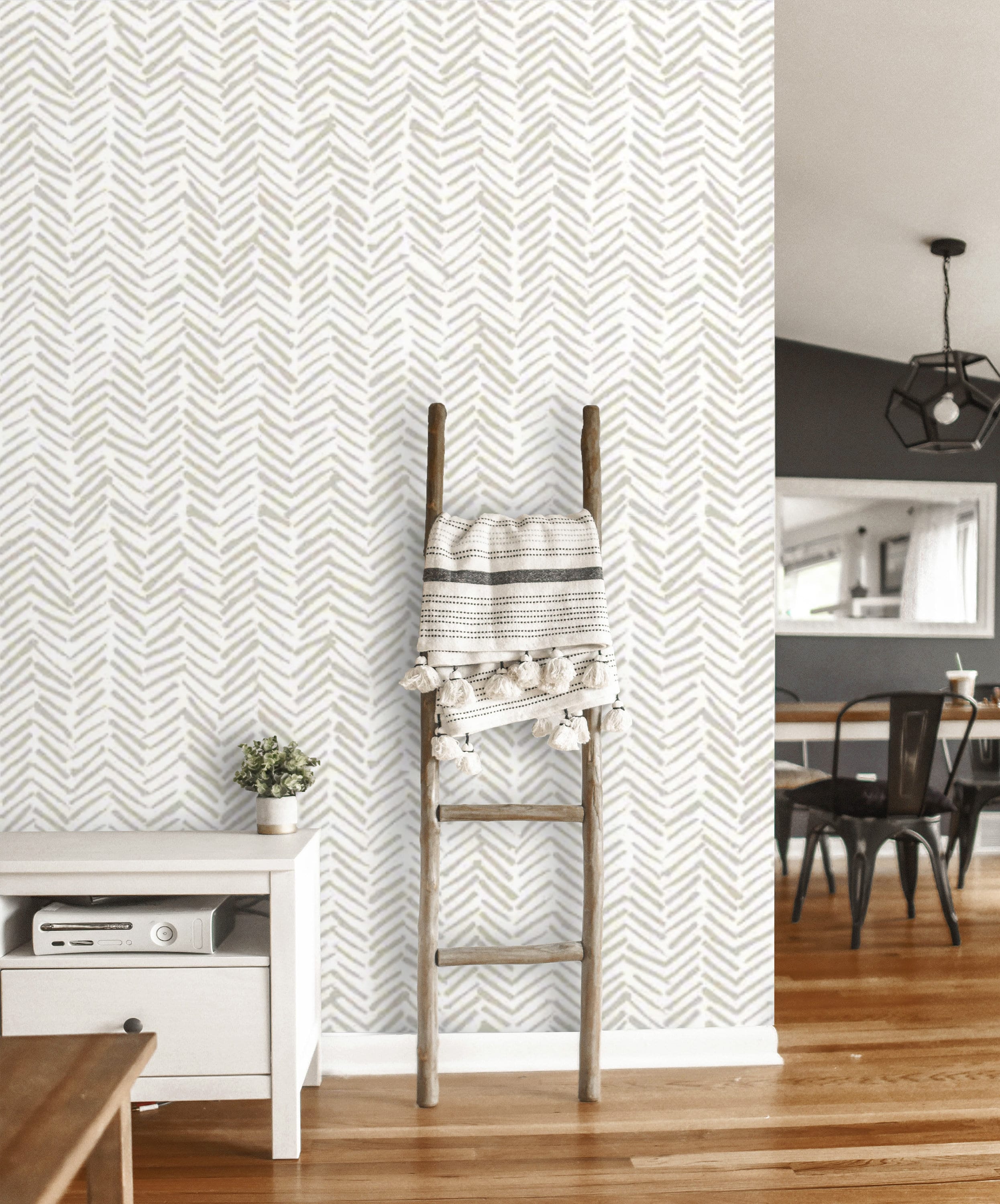 Herringbone Wallpaper Peel and stick Modern Removable Minimal | Etsy