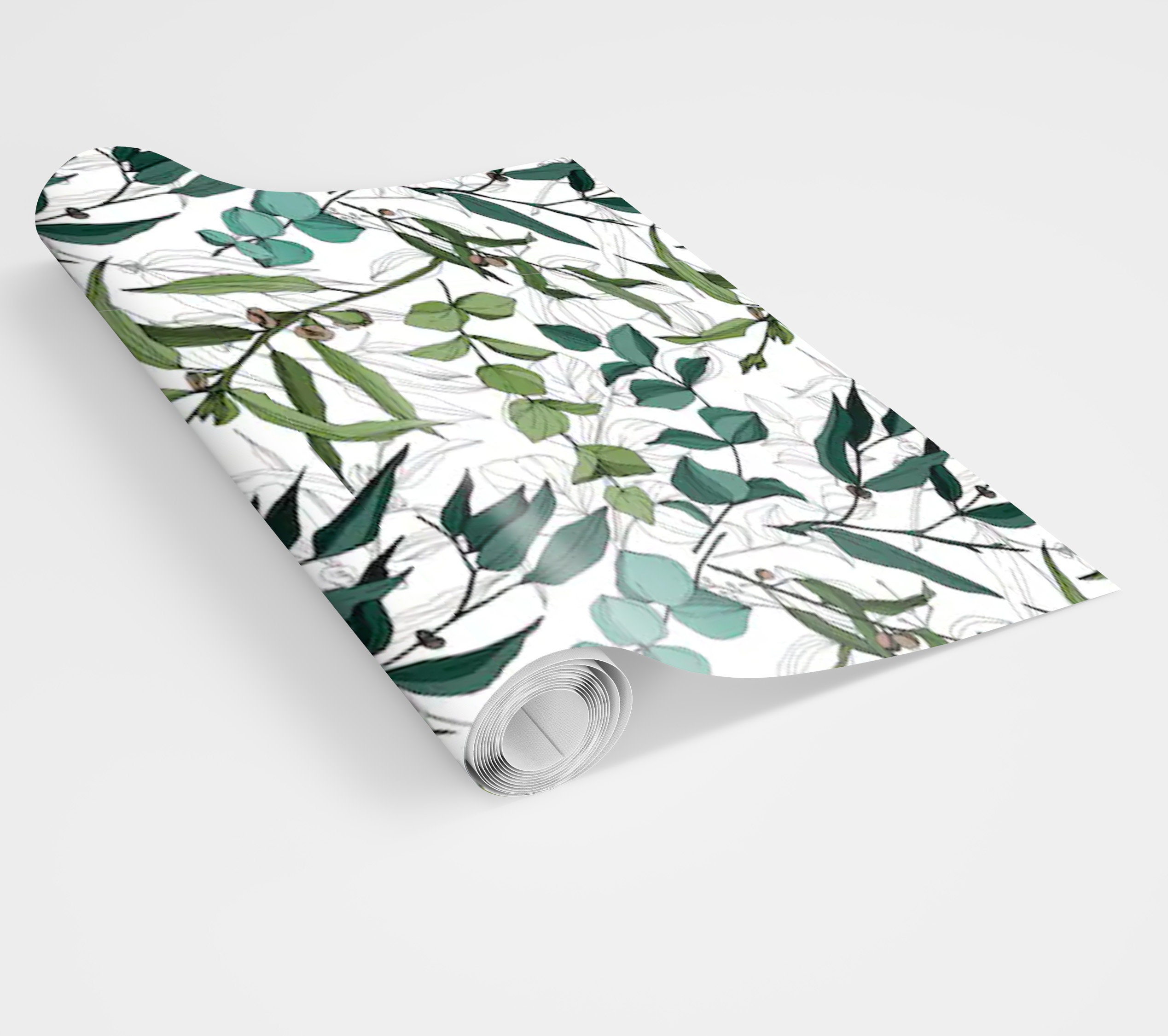 Wallpaper Green Leaves Botanical Peel and Stick or Traditional | Etsy