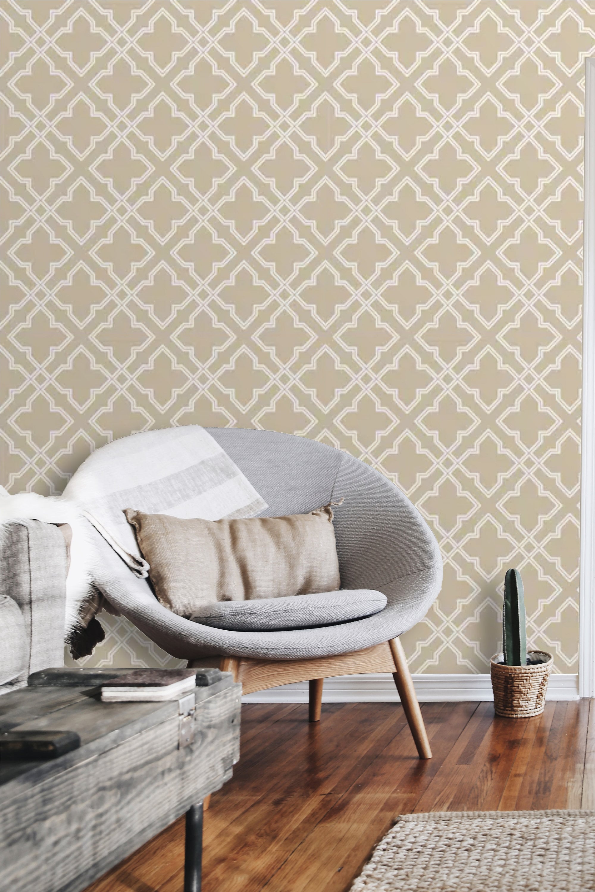 Peel and Stick Wallpaper Neutral Tones Minimalist Simple Wall | Etsy