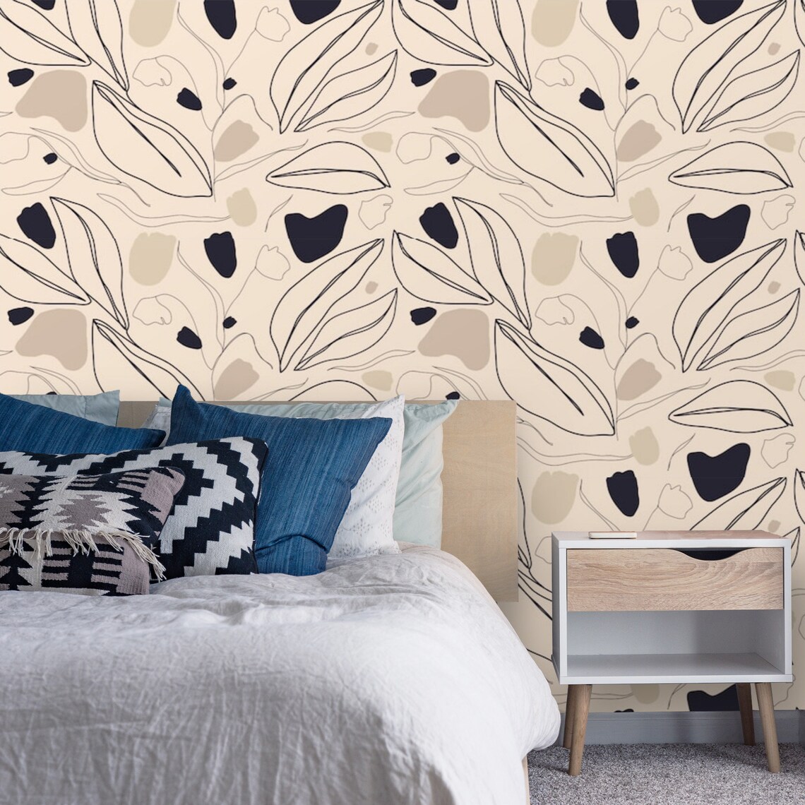 Wallpaper Peel and Stick Abstract Modern Design Wallpaper | Etsy