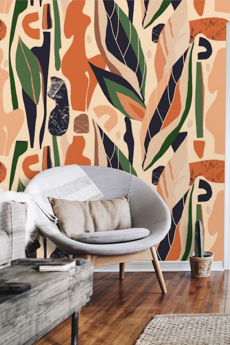 Peel and Stick Modern Wallpaper Mural Self Adhesive Etsy