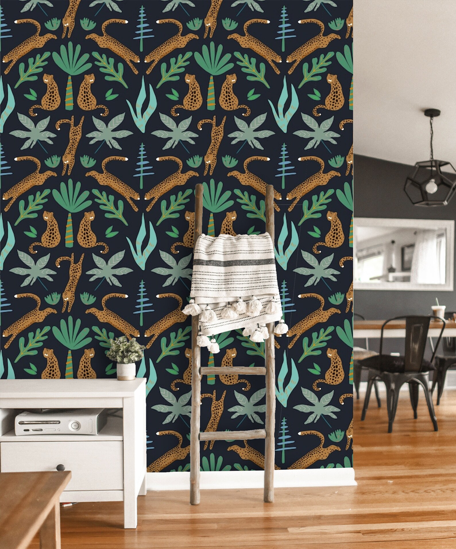 Peel and Stick Jungle Wallpaper Mural Removable Tropical Wall Etsy