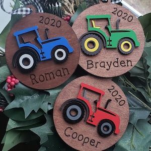 Personalized Tractor Ornament