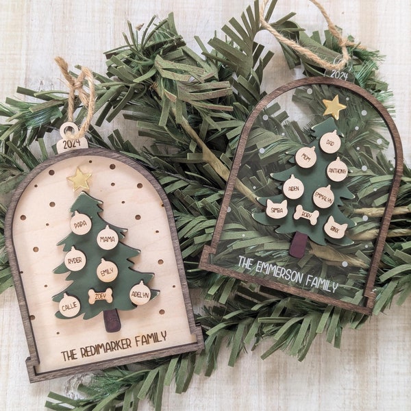 2025 Personalized Family Christmas Tree Ornament