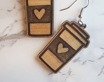 Boucles d'oreilles tasse de café