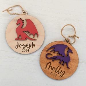 Personalized Dragon Christmas Ornament