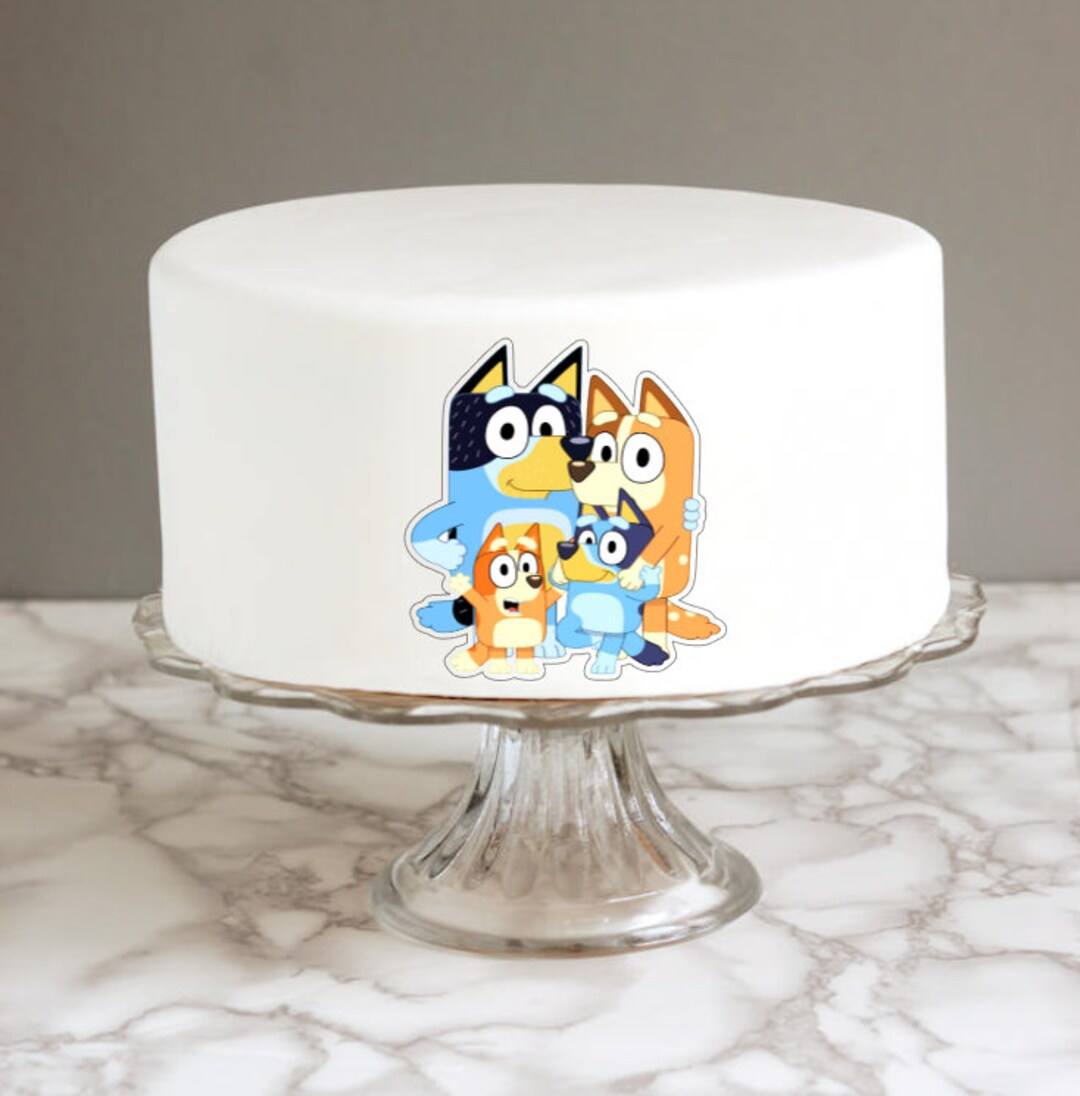 Bluey Edible Icing Cake Topper Logo PRECUT Etsy Australia