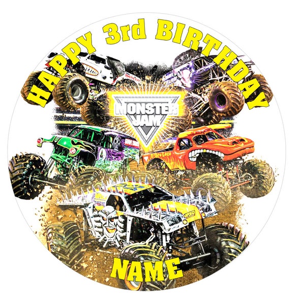 Monster Jam Cake Topper - Etsy Australia