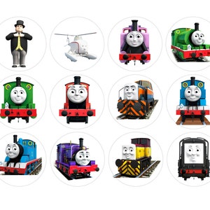 12 Thomas the Tank Engine Edible Icing Cupcake Toppers PRE-CUT