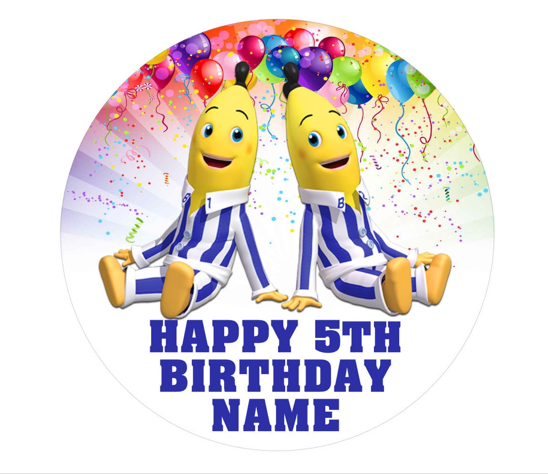 Bananas in Pyjamas Edible Icing Cake Topper 19cm PRE-CUT - Etsy Australia