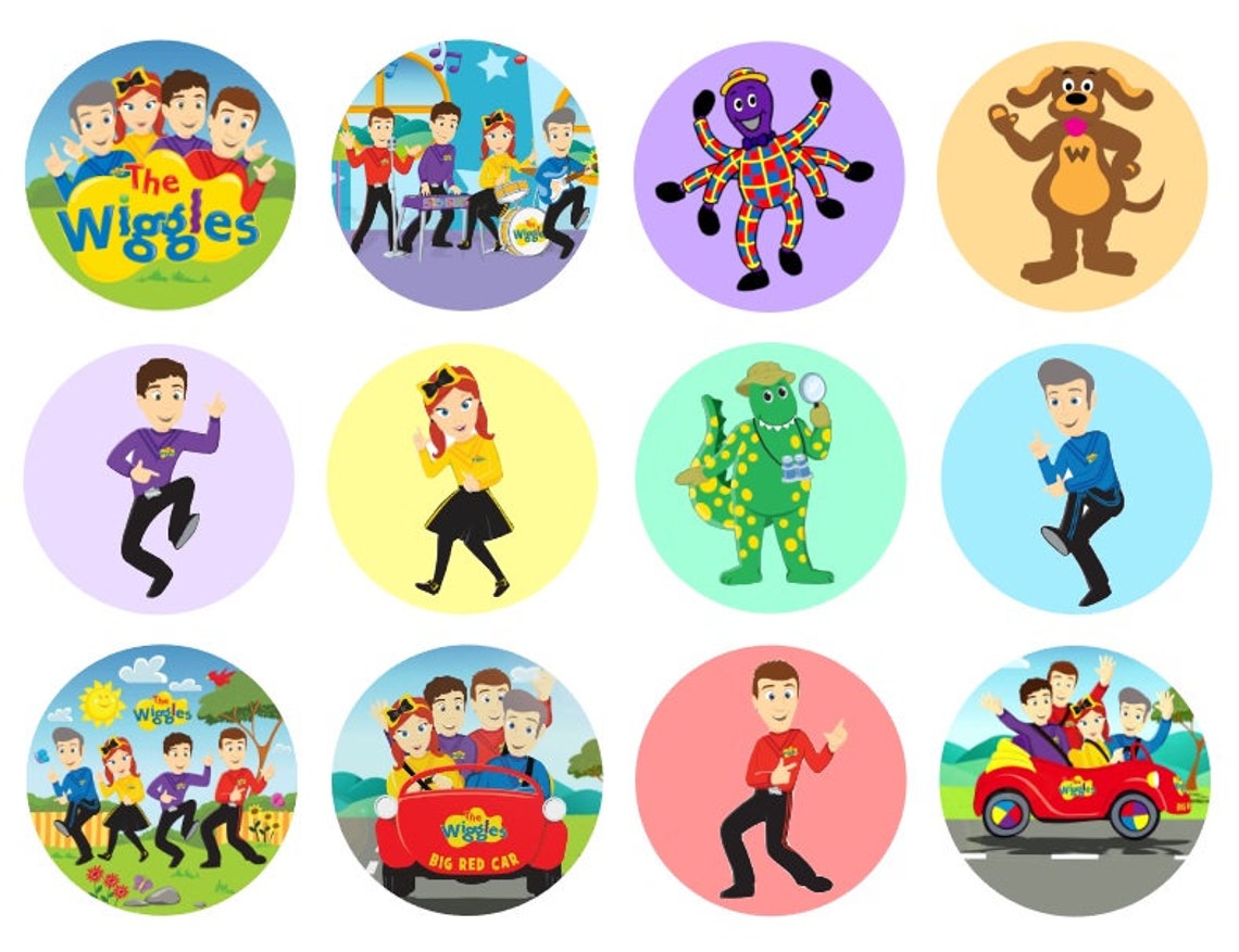12 x The Wiggles Edible Icing Cupcake Toppers PRECUT Etsy