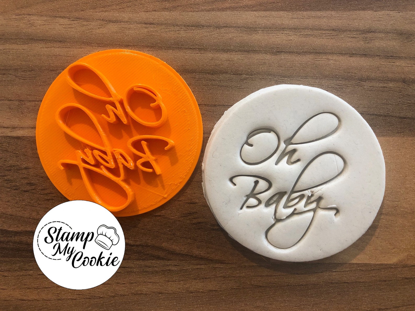 Oh Baby cookie embosser fonadant stamp icing stamp Etsy