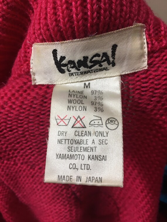 Early 80s Vintage Graphic Unisex Kansai Yamamoto Knit Sweater