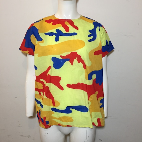 1987 Stephen Sprouse Andy Warhol Camo Shirt