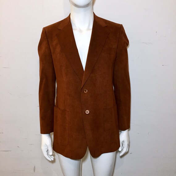 Vintage 1970s Halston Brown Ultra Suede Blazer