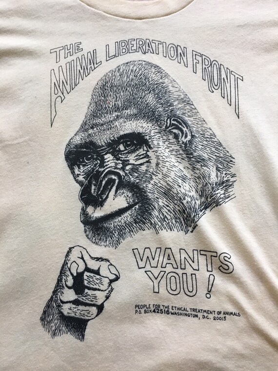 70s Animal Liberation Front Tshirt PETA