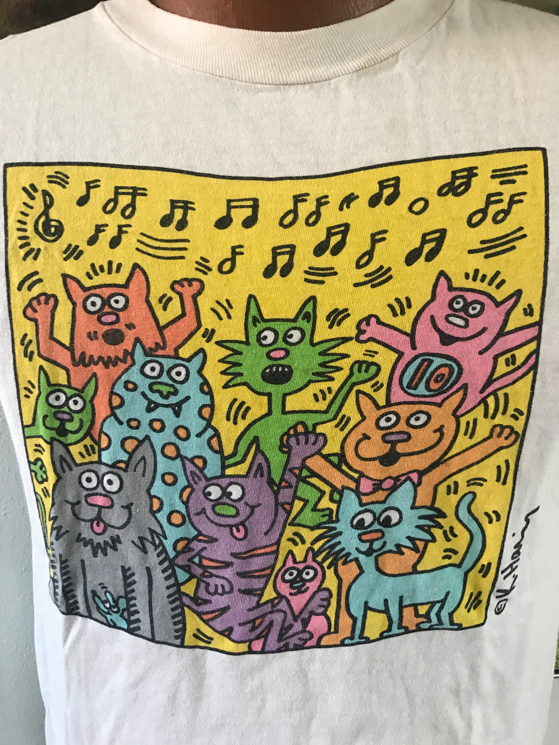 80s/90s Keith Haring Cats Tshirt