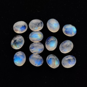 Natural Rainbow Moonstone Gemstone,Rainbow Moonstone Smooth Polished Oval Shape, Size 11X9 mm-Jewelry Making Gemstone K-888